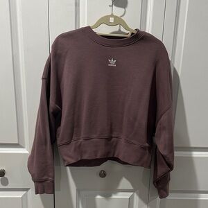 Adidas Women's Maroon Crew Neck Sweater